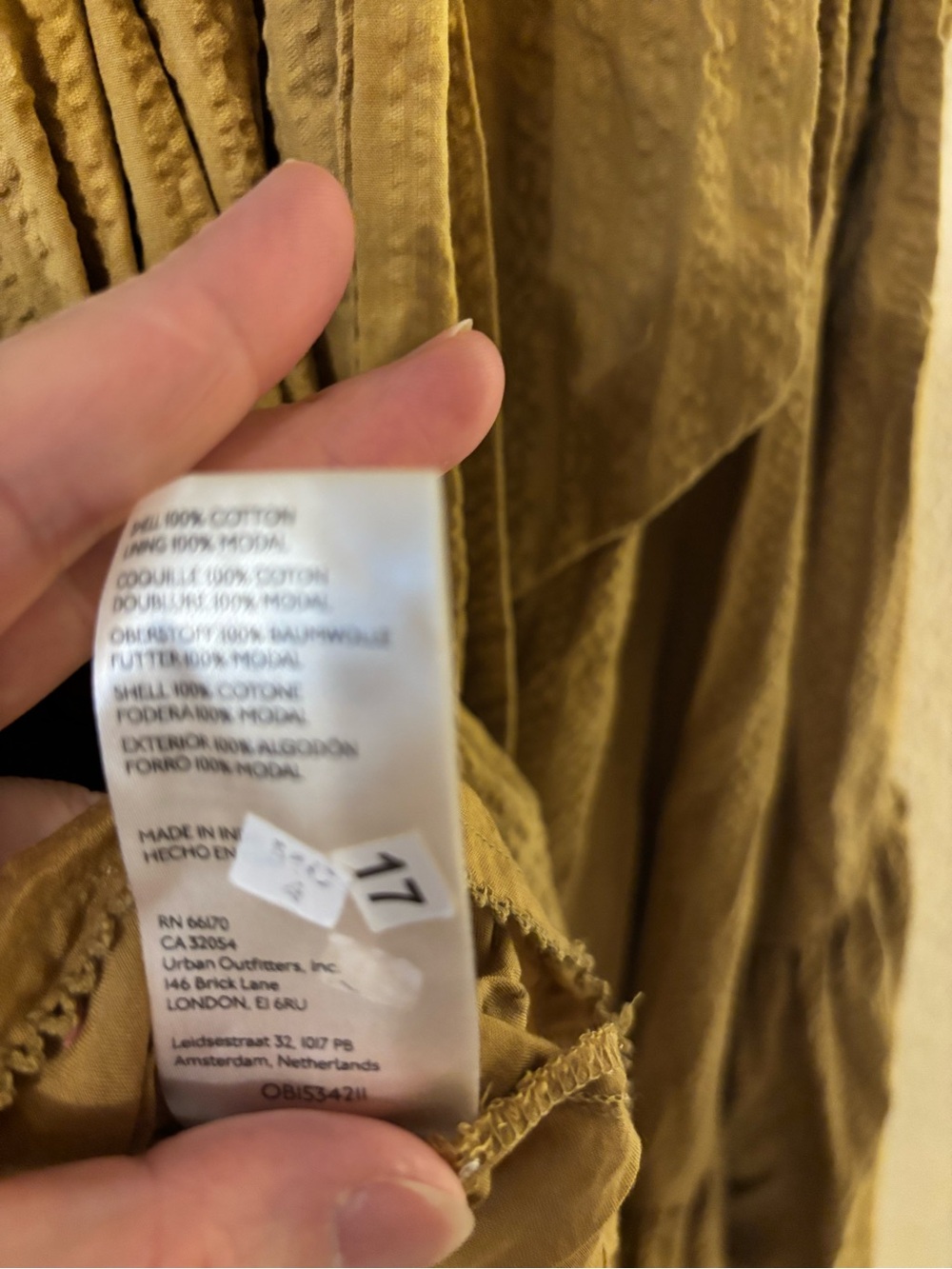 Anthropologie Maeve Mustard Seersucker Backless Tiered Maxi Dress - Picture 9 of 12